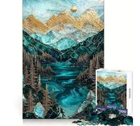 Le Secret doré du lac Puzzle de 1000 pièces pour Adultes Jeu de réflexion Amusant et Silencieux Découpe précise Décoration Murale 50x75cm