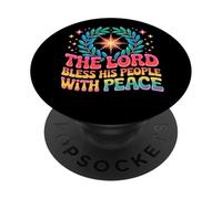 Le Seigneur bénit Son Peuple avec Un Message Spirituel de Paix PopSockets PopGrip Adhésif