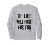 Le Seigneur combattra pour toi Exode 14:14 Bible Faith Manche Longue