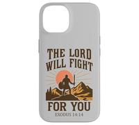 Le Seigneur combattra pour toi - Exode 14:14 Retro Coque pour iPhone 14