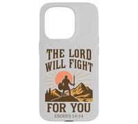 Le Seigneur combattra pour toi - Exode 14:14 Retro Coque pour iPhone 15 Pro