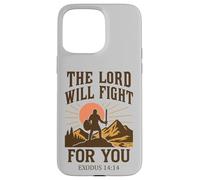 Le Seigneur combattra pour toi - Exode 14:14 Retro Coque pour iPhone 15 Pro Max