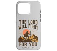 Le Seigneur combattra pour toi - Exode 14:14 Retro Coque pour iPhone 16 Pro