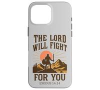 Le Seigneur combattra pour toi - Exode 14:14 Retro Coque pour iPhone 16 Pro Max