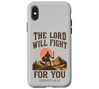 Le Seigneur combattra pour toi - Exode 14:14 Retro Coque pour iPhone X/XS