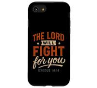 Le Seigneur combattra pour toi Exode 14 14 - Vintage Christian Coque pour iPhone SE (2020) / 7/8
