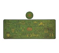 Le Seigneur des Anneaux Tapis de bureau et set de sous-verres - Grand tapis de souris pour ordinateur et jeu avec sous-verre assorti, design carte de la Terre du Milieu, article officiellement