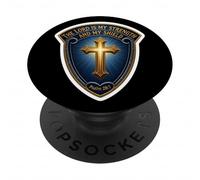 Le Seigneur est ma Force et Mon Bouclier Verset biblique chrétien PopSockets PopGrip Adhésif