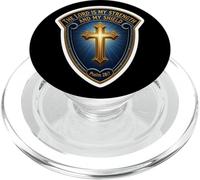 Le Seigneur est ma Force et Mon Bouclier Verset biblique chrétien PopSockets PopGrip pour MagSafe