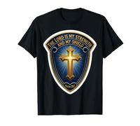 Le Seigneur est ma Force et Mon Bouclier Verset biblique chrétien T-Shirt Graphique avec Valeur
