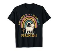 Le Seigneur est Mon Berger, Foi chrétienne, Agneau, Arc-en-Ciel rétro T-Shirt