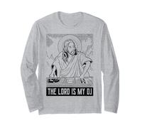 Le Seigneur est Mon DJ - Techno Jesus Lord Lustiges DJ Retro Manche Longue