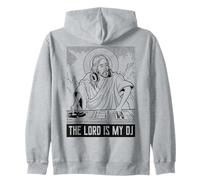Le Seigneur est Mon DJ - Techno Jesus Lord Lustiges DJ Retro Sweat à Capuche