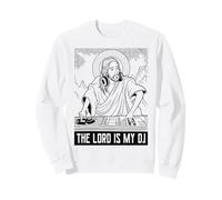Le Seigneur est Mon DJ - Techno Jesus Lord Lustiges DJ Retro Sweatshirt