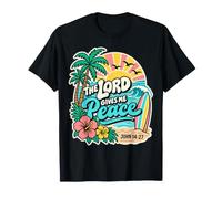 Le Seigneur me Donne la Paix John 14:27 Christian Beach T-Shirt