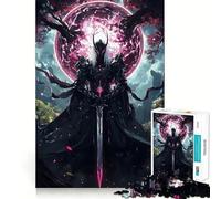 Le Seigneur Samouraï Noir Puzzle de 1000 pièces pour Adultes Puzzle de mémoire à Monter Lentement Cadeau créatif et agréable à réaliser 38x52cm