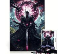 Le Seigneur Samouraï Noir Puzzle de 1000 pièces pour Adultes Puzzle de mémoire à Monter Lentement Cadeau créatif et agréable à réaliser 38x52cm