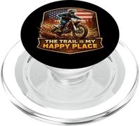 Le Sentier est Mon Endroit idéal pour Tout Terrain, Motocross, Motocross, MX, Rider, Sun PopSockets PopGrip pour MagSafe