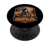 Le Sentier est Mon Endroit idéal pour Tout Terrain, Motocross, Motocross, MX, Rider, Sun PopSockets PopGrip Adhésif