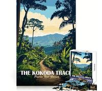 Le Sentier Kokoda, Papouasie-Nouvelle-Guinée Puzzle de 1000 pièces pour Adolescents Entraînement de la réflexion, Loisirs et Plaisir Ajustement Parfait Joli Cadeau (38x26cm)
