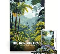 Le Sentier Kokoda, Papouasie-Nouvelle-Guinée Puzzle de 1000 pièces pour Adultes Exercice Intelligent Distraction Douce Bords précis Cadeau de Noël (38x52cm)