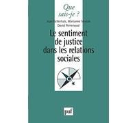 Le sentiment de justice dans les relations sociales