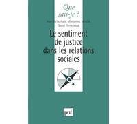 Le sentiment de justice dans les relations sociales