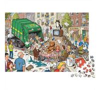 Le Sentimental Garbage Truck Spill Puzzle en Bois Imperméable Puzzles De 1000 Pièces pour Adultes Amusant De Décoration pour La Maison