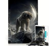 Le Sentinelle Silencieuse des Pics Clairs de Lune Puzzle de 1000 pièces pour Adolescents Jeu de logique Claire Passe-Temps Calme Découpe Parfaite Cadeau Classique 50x75cm