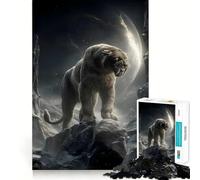 Le Sentinelle Silencieuse des Pics Clairs de Lune Puzzle de 1000 Pièces pour Adolescents Jeu de Réflexion et de Détente Découpe Aiguë Liste de Souhaits du Père Noël 38x26cm