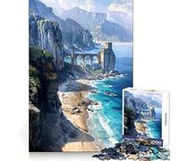 Le Sentinelle Solitaire de la Falaise Puzzle pour Adolescents 1000 Pièces Stimule la Mémoire Détente Finition Précise 50x75cm