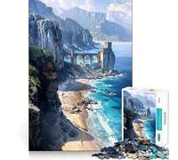 Le Sentinelle Solitaire de la Falaise Puzzle pour Adolescents 1000 Pièces Stimule la Mémoire Détente Finition Précise 50x75cm