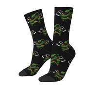 Le Serpent Dominant Chaussettes Hommes Évacuant L'Humidité Chaussettes Mi-Mollet Unisex Chaussette Pour Femme Entraînements Affaires 40Cm