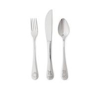 Le set de couverts Little Wren de Royal Worcester Wrendale Designs se compose d'un couteau, d'une fourchette et d'une cuillère, WN4394-XG