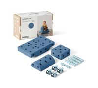 Le Set MODU Curiosity | Deep Blue & Sky Blue | Jouet de Construction Grandeur Nature | 10+ créations pour Le Jeu Actif et la motricité | Porteur et Jouet d'équilibre | Éveil créatif, 0-6 Ans