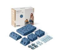 Le Set MODU Explorer | Deep Blue & Sky Blue | Jouet de Construction Grandeur Nature | 15+ créations pour Le Jeu Actif et la motricité | Porteur et Jouet d'équilibre | Éveil créatif, 0-6 Ans