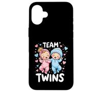 Le Sexe des Jumeaux, Fille et garçon, révèle Le Sexe de l'équipe de Conception Twins Baby Coque pour iPhone 16 Plus