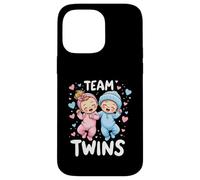 Le Sexe des Jumeaux, Fille et garçon, révèle Le Sexe de l'équipe de Conception Twins Baby Coque pour iPhone 14 Pro Max