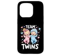 Le Sexe des Jumeaux, Fille et garçon, révèle Le Sexe de l'équipe de Conception Twins Baby Coque pour iPhone 15 Pro