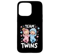 Le Sexe des Jumeaux, Fille et garçon, révèle Le Sexe de l'équipe de Conception Twins Baby Coque pour iPhone 15 Pro Max