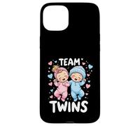 Le Sexe des Jumeaux, Fille et garçon, révèle Le Sexe de l'équipe de Conception Twins Baby Coque pour iPhone 15 Plus