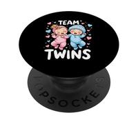 Le Sexe des Jumeaux, Fille et garçon, révèle Le Sexe de l'équipe de Conception Twins Baby PopSockets PopGrip Adhésif