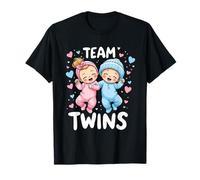 Le Sexe des Jumeaux, Fille et garçon, révèle Le Sexe de l'équipe de Conception Twins Baby T-Shirt