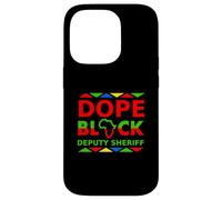 Le shérif Adjoint de Dope Black est Fier de sa carrière Professionnelle Noire Coque pour iPhone 14 Pro