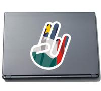 Le Shocker main en vinyle pour ordinateur portable - 297 mm x 205 mm, tracé blanches avec drapeau de la République centrafricaine