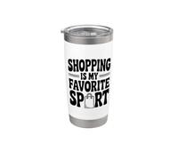 Le shopping est mon plaisir sportif préféré Gobelet isotherme en acier inoxydable double paroi
