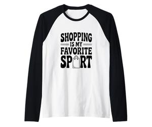 Le Shopping est Mon Plaisir Sportif préféré Manche Raglan