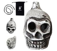 Le sifflet effrayant de la mort aztèque - Véritable sifflet aztèque - Crâne effrayant Sifflets de mort humaine | Crâne de mort humaine | Jouet d'écho de guerrier ancien,
