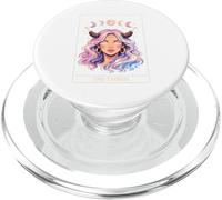 Le Signe du Zodiaque Taureau Phases de Lune Tarot Céleste Esthétique PopSockets PopGrip pour MagSafe