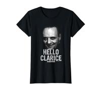 Le Silence des agneaux Hannibal Lecter Bonjour Clarice T-Shirt, Femme, Noir, XS